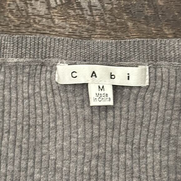 CAbi Women's Applique Cardigan Gray Black Size M - Picture 9 of 11